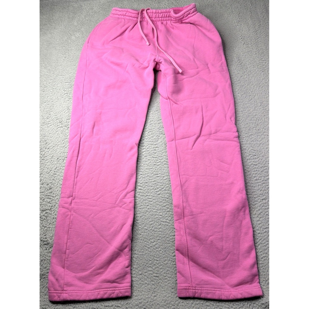 Akimbo Sweatpants Womens Size Medium Waist 28" Pink Organic Cotton Made In USA